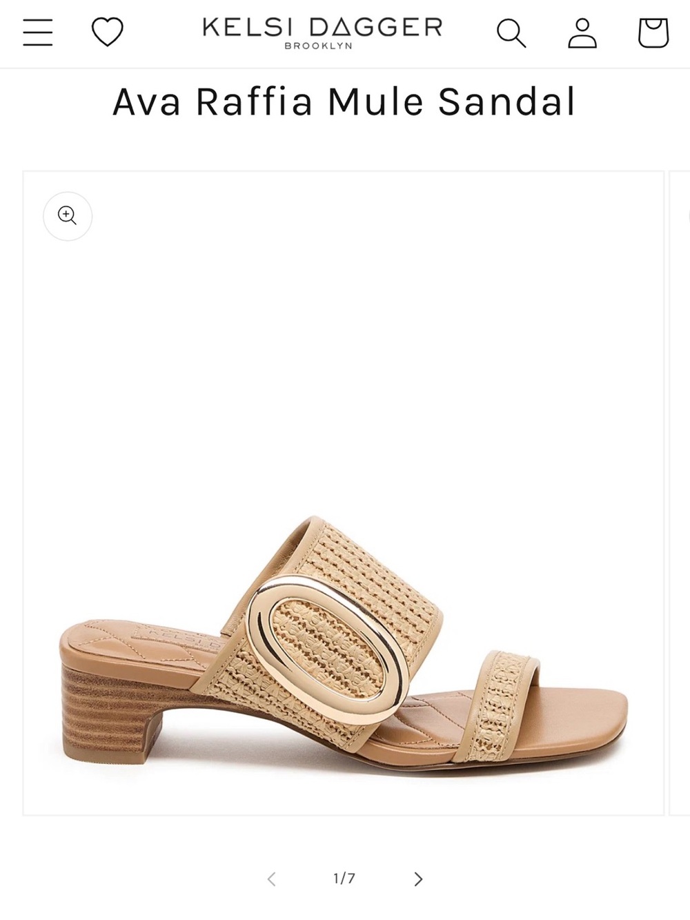 Kelsi Dagger Ava Raffia Mule Sandal